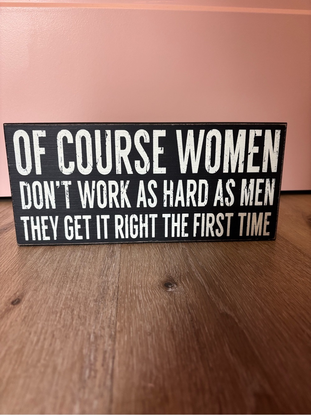 Girl Boss Lady Boss Wood Block Sign Feminist Women Funny Office Decor